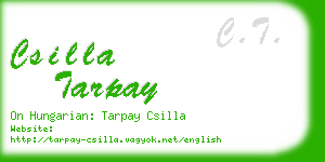 csilla tarpay business card